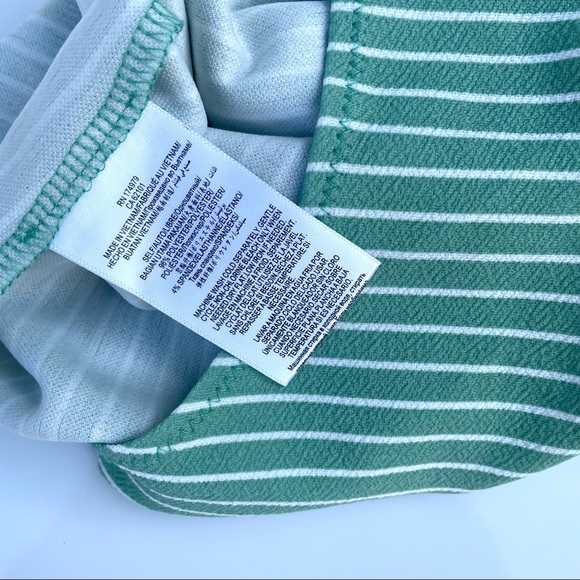 NWT BCBG Pistachio Green and White Striped Cami Bodysuit, Adjustable Straps, S - Picture 5 of 5